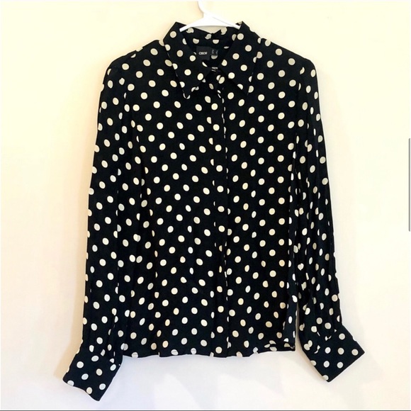 ASOS Glamorous relaxed black/cream polka dot shirt - Picture 5 of 8